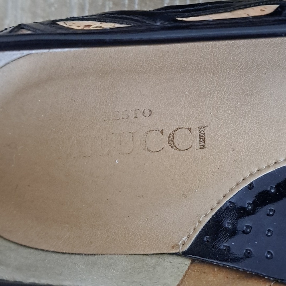 Sesto Meucci Ballet Flats black patent leather and cork size 10 - Picture 4 of 5